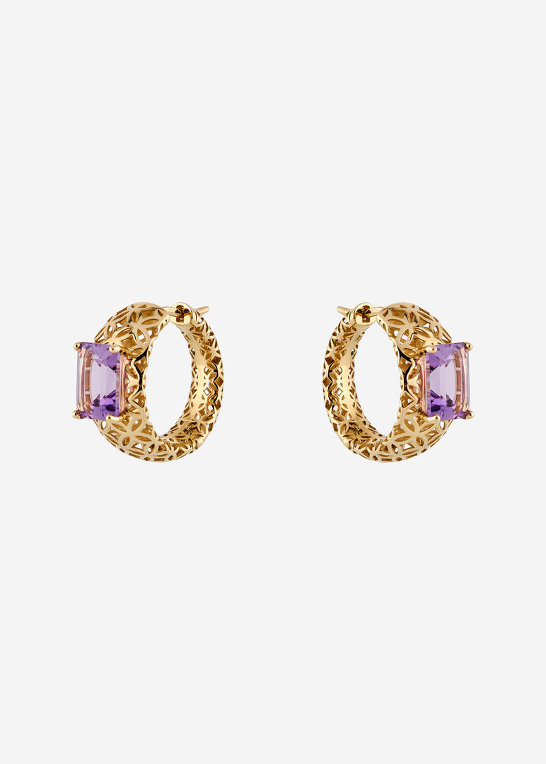 gold amethyst earrings