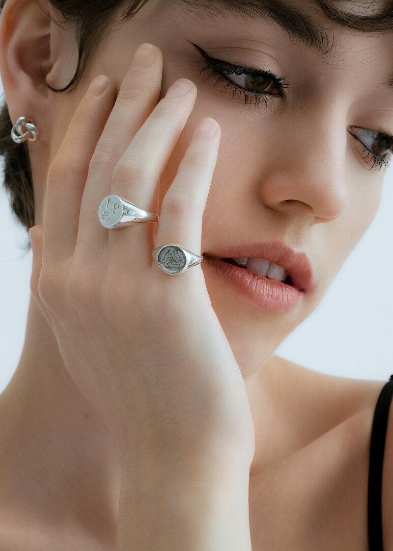 silver earrings "The Power of Three"