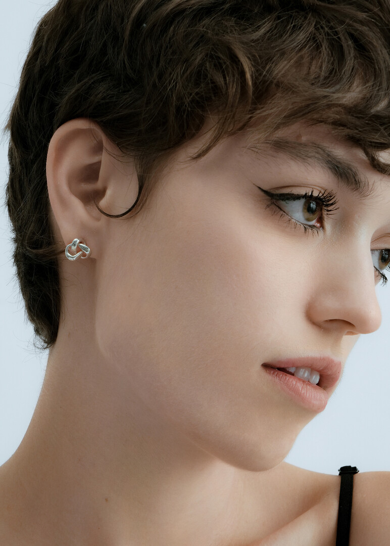 silver earrings "The Power of Three"