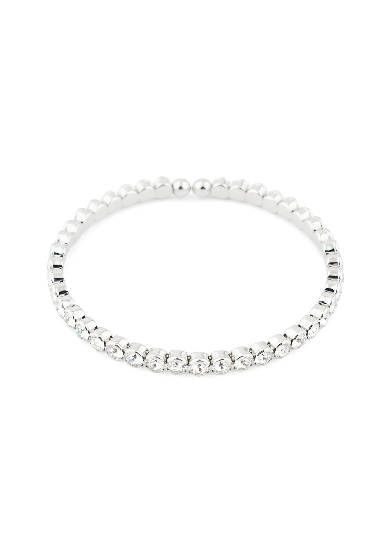White crystal tennis bracelet