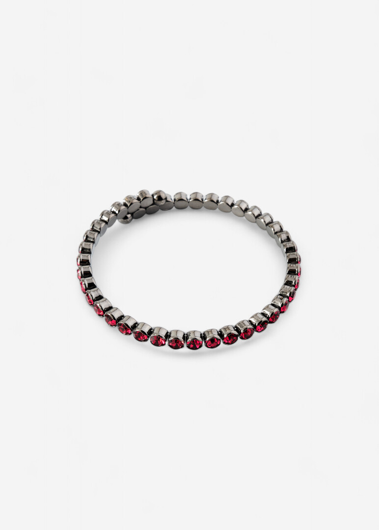 Round Crystal Bracelet red