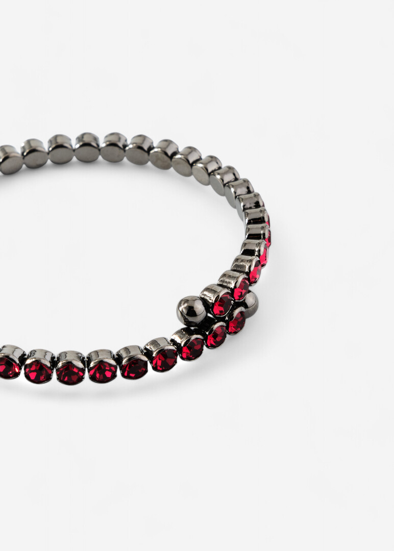 Round Crystal Bracelet red