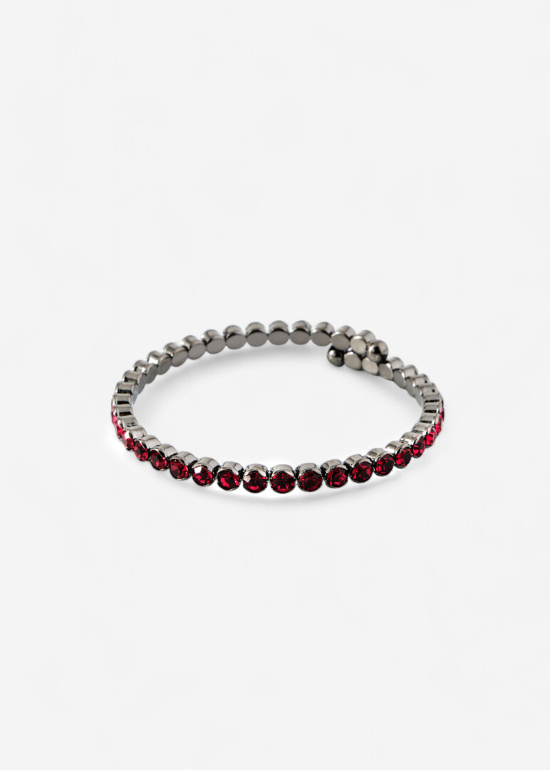 Round Crystal Bracelet red