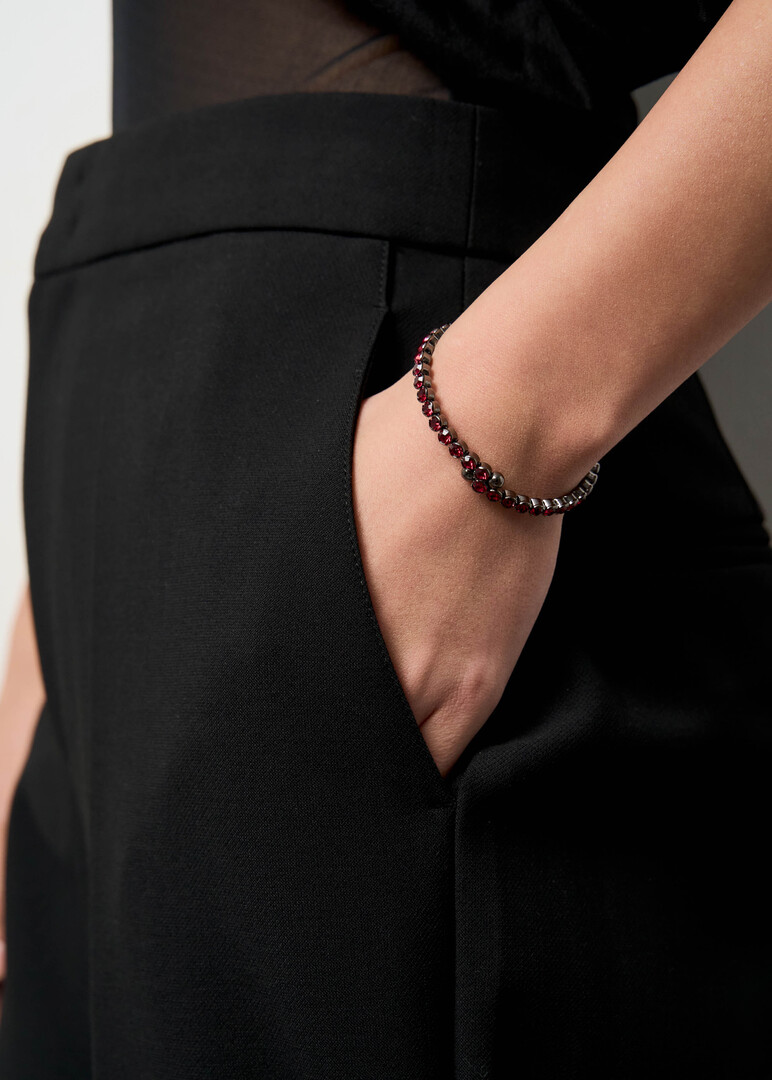 Round Crystal Bracelet red