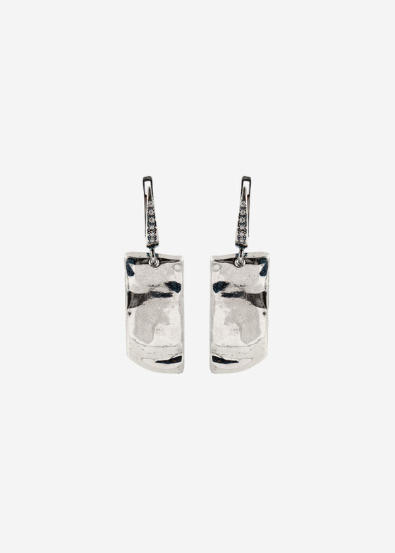 Серьги средней длины Mintaka Jewellery Серьги из серебра с муассанитом Mintaka