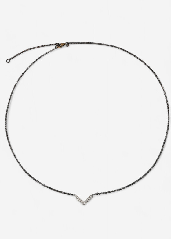 Кулоны и подвески Mintaka Jewellery Колье-галка из серебра с муассанитом Mintaka