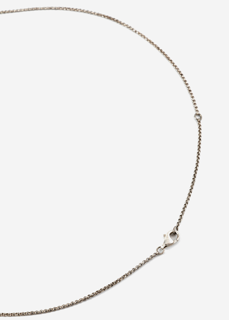 Silver round  necklace