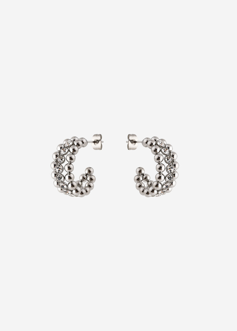 steel crystal earrings PERFECT