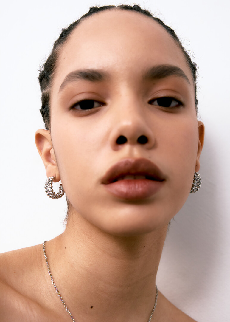 steel crystal earrings PERFECT