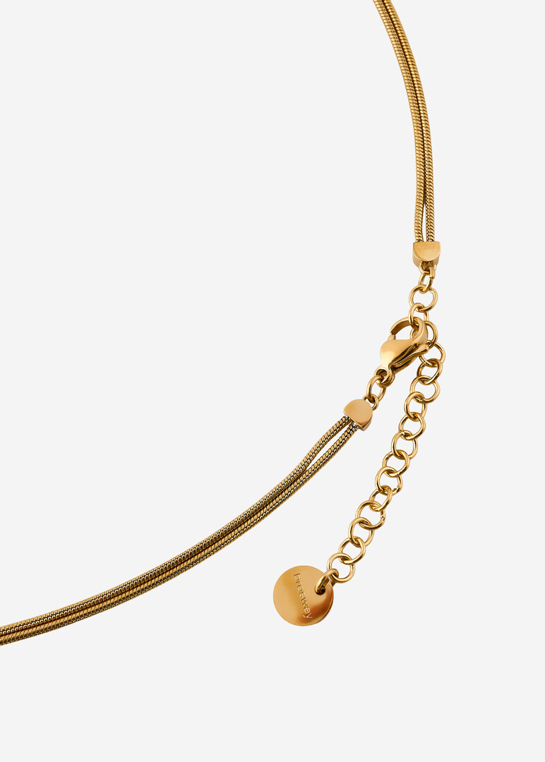 gold-plated pearl bead steel necklace PERFECT