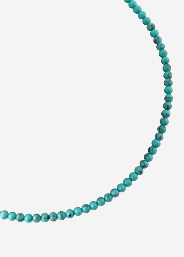 silver turquoise imitation necklace
