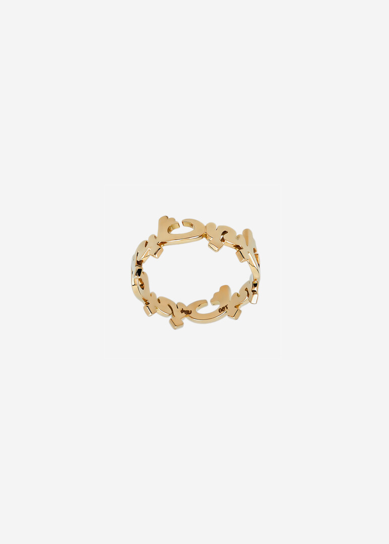 yellow gold i love you ring