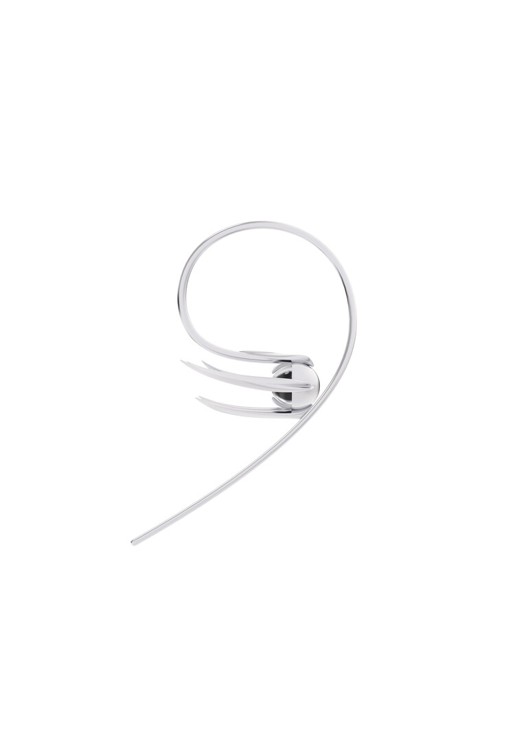 silver crystal earrings «Satellites»