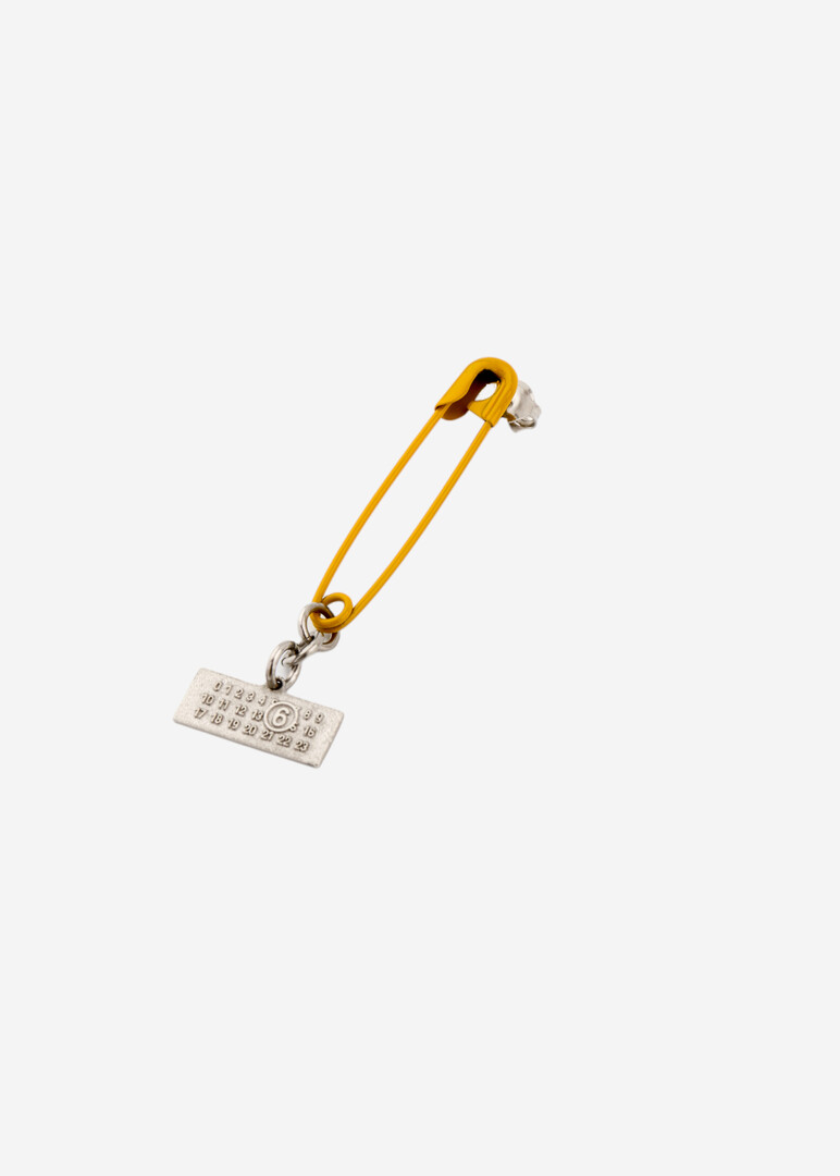 золотистая моносерьга Safety Pin