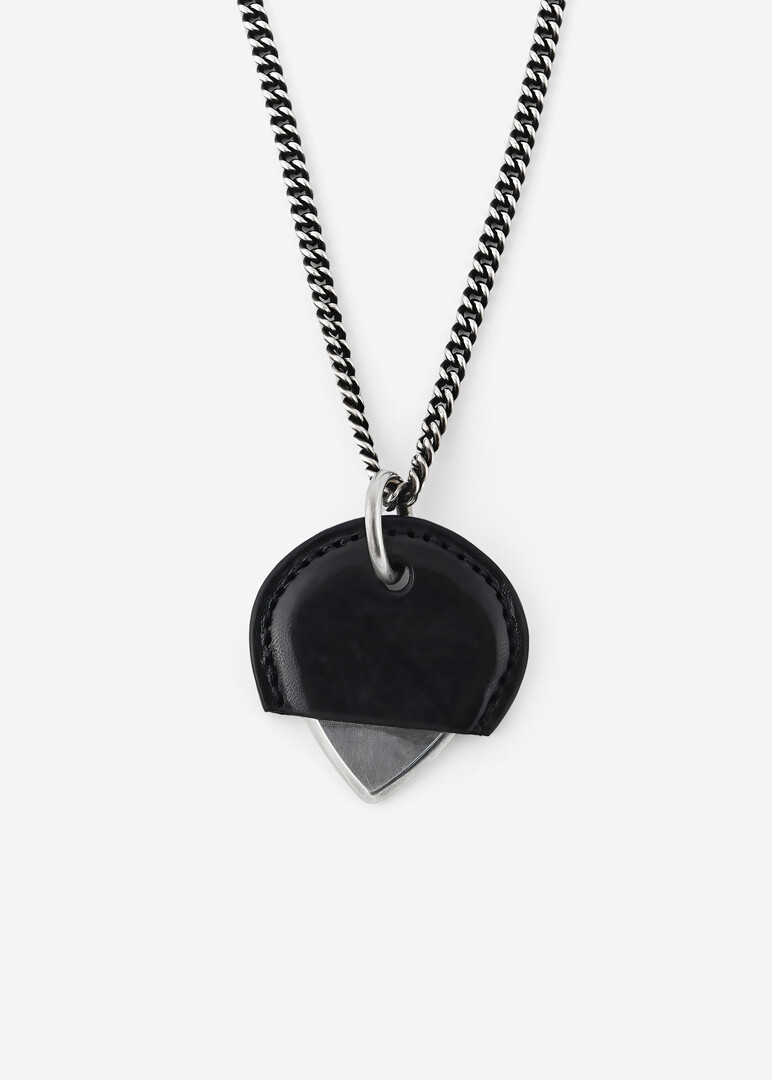 silver necklace with pendant KUNO