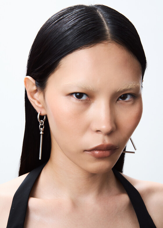 Серьги с подвесами Ann Demeulemeester Серьги из серебра с подвесками