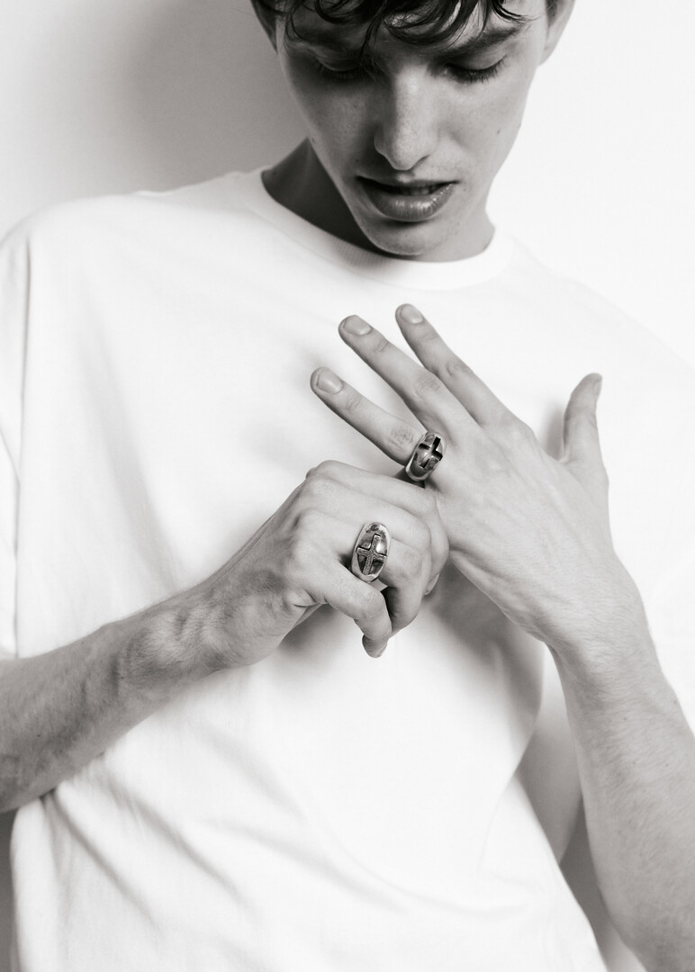 Кольцо из серебра с крестом CROSS RING GLOSSY