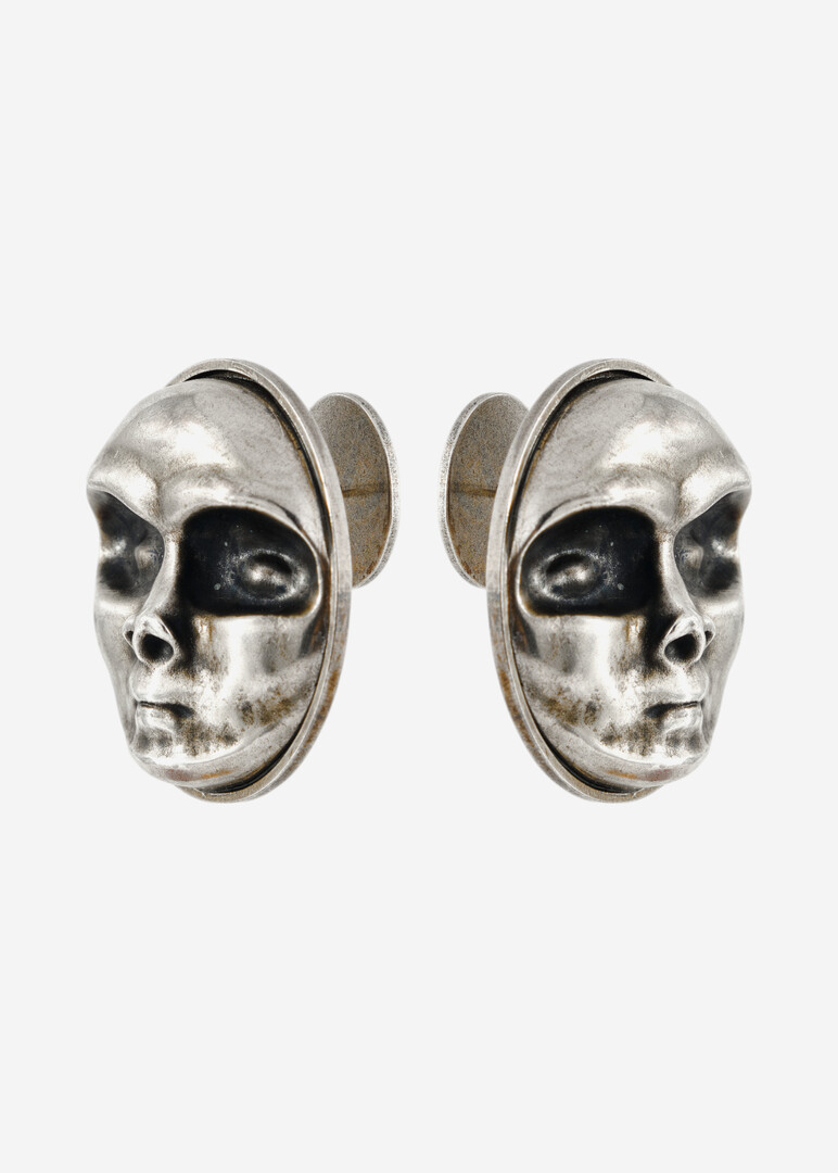 MICKY BITTER MOON silver face earrings