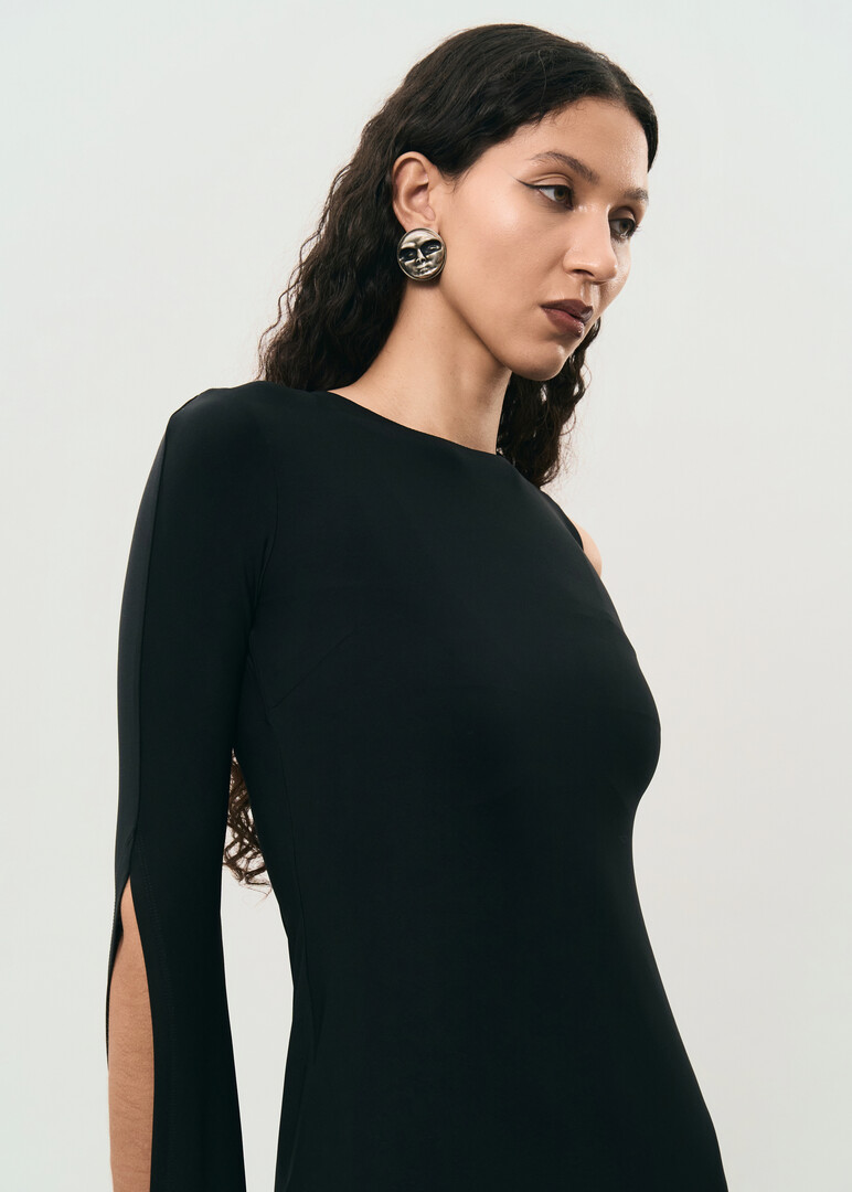 MICKY BITTER MOON silver face earrings