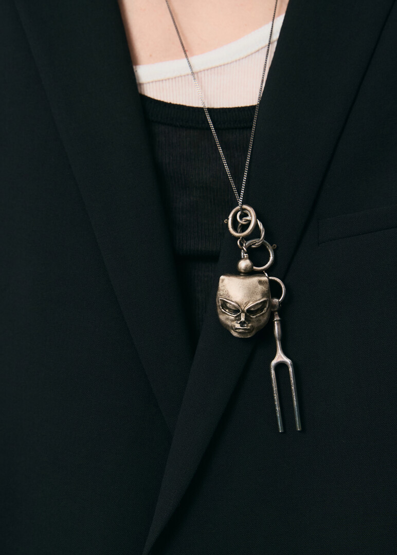 Pendant made of silver with a mask TRUUT MAGIC MONKEY