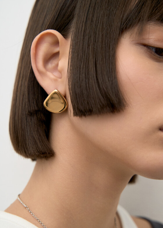Пусеты Philippe Audibert Позолоченные серьги Mason