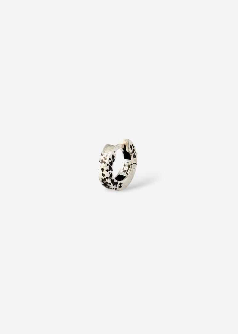silver BASE TEXTURED EARRING