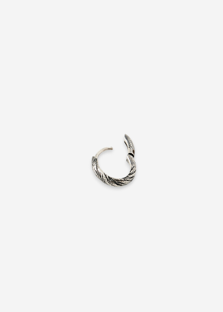 silver mono earring ATOM EARRING