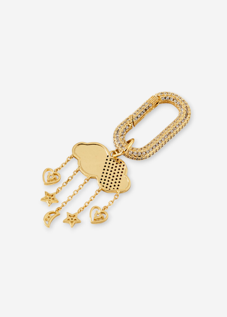 золотистая подвеска на сумку cloud bag pendant