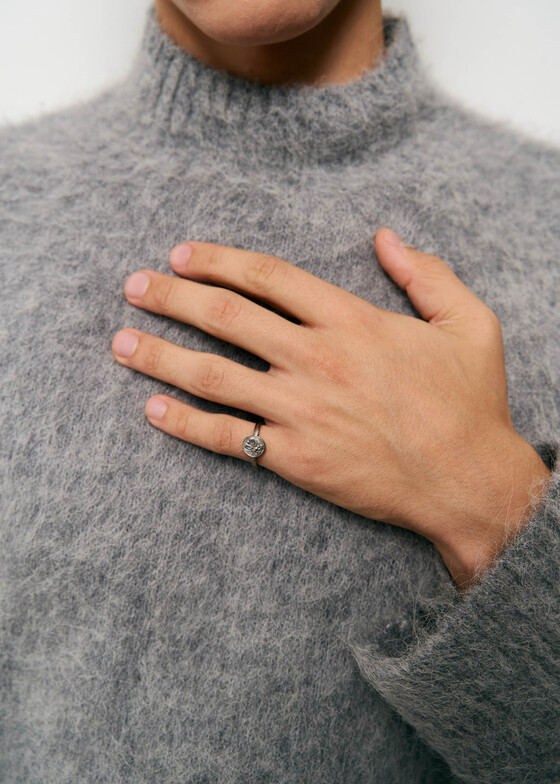 Тонкие кольца Grani Jewelry Серебристое кольцо Муха