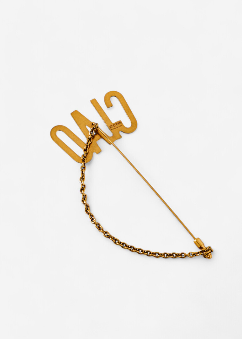 Large gilded brooch CIAO