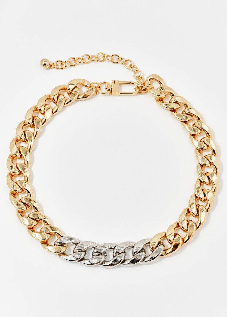 Bicolor Large Chain Necklace
