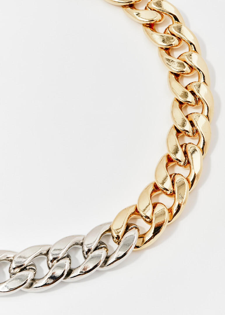 Bicolor Large Chain Necklace