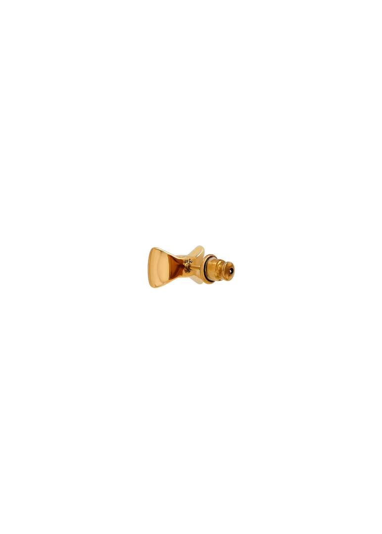 gold-plated silver bow mono-earring
