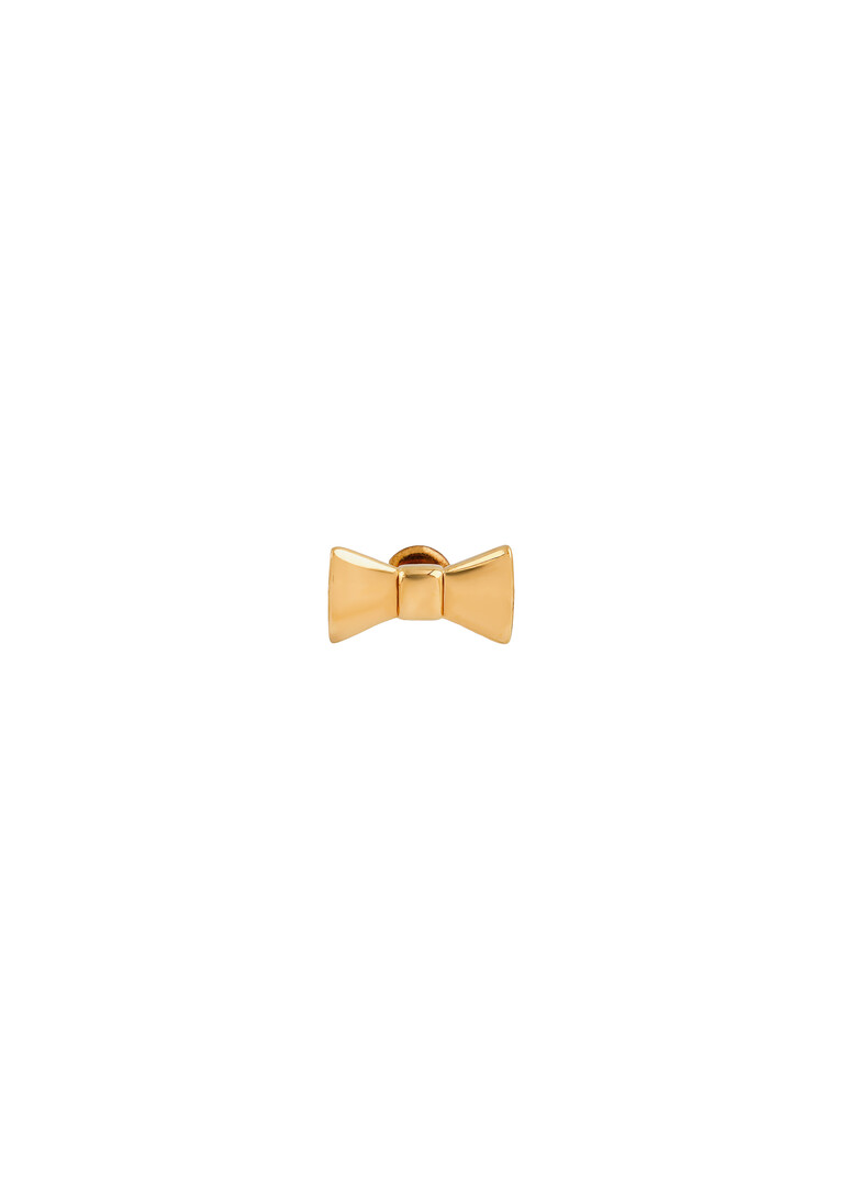 gold-plated silver bow mono-earring