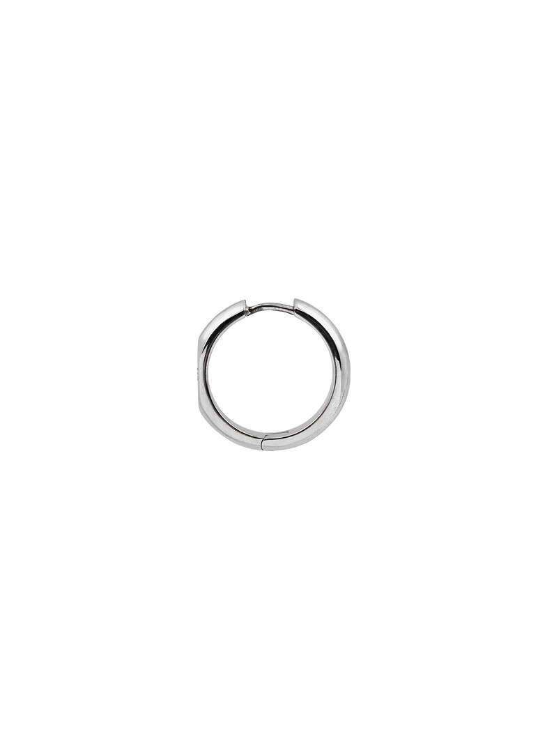 Silver hoop mono-earring diameter 15