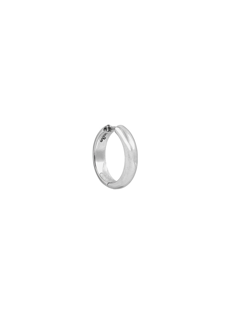 Silver hoop mono-earring diameter 15