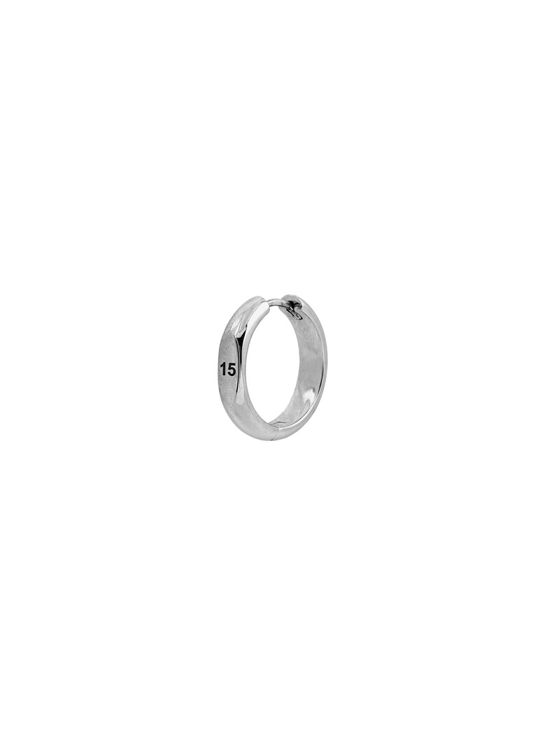 Silver hoop mono-earring diameter 15