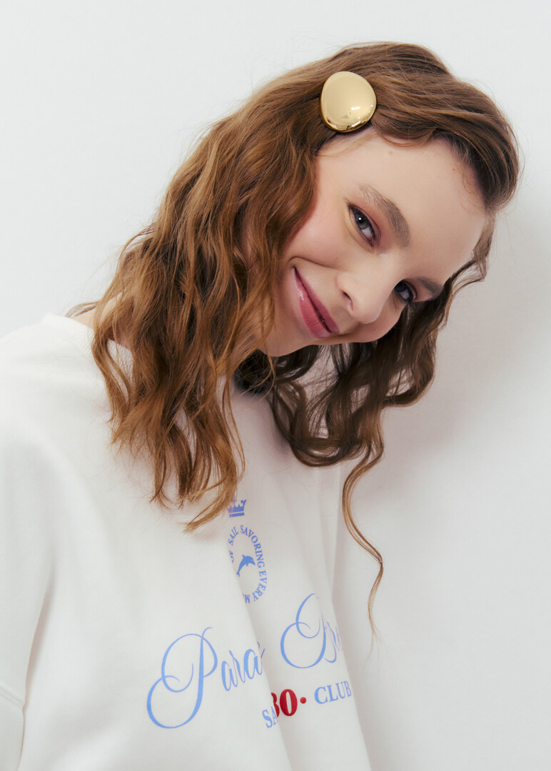 Gilded small smooth hairpin