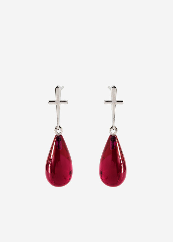 Серьги с подвесами Dzhanelli Jewellery Серьги из серебра с синтетическим корундом hunger