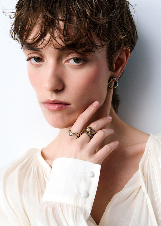 Широкие кольца Kintsugi Jewelry Кольцо из серебра