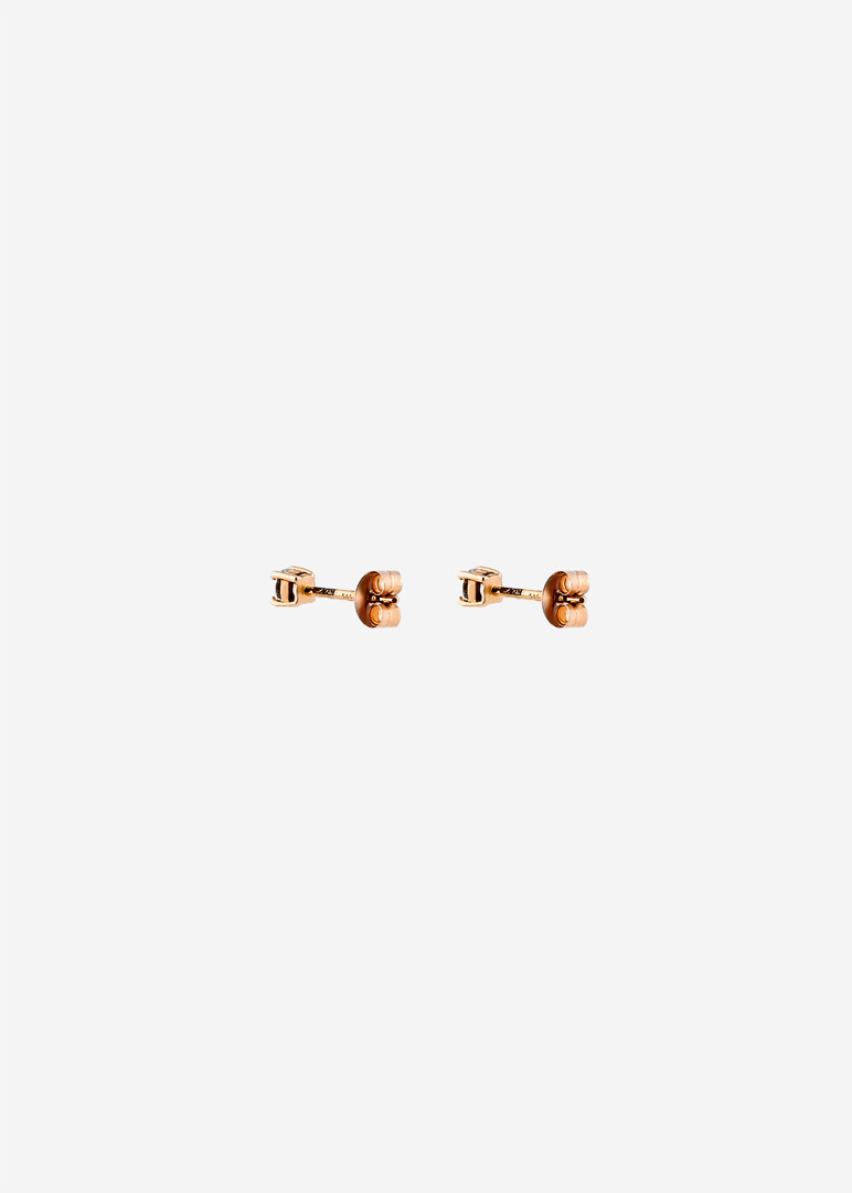 rose gold pave set stud earrings