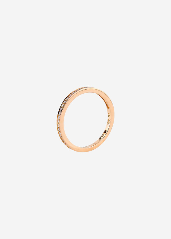 Тонкие кольца Blush Кольцо из розового золота с фианитами