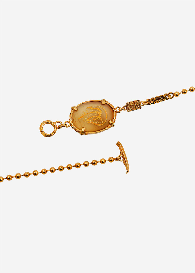 peace engraved horn bracelet
