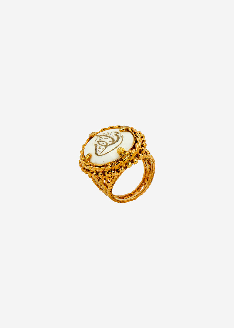 peace engraved ring
