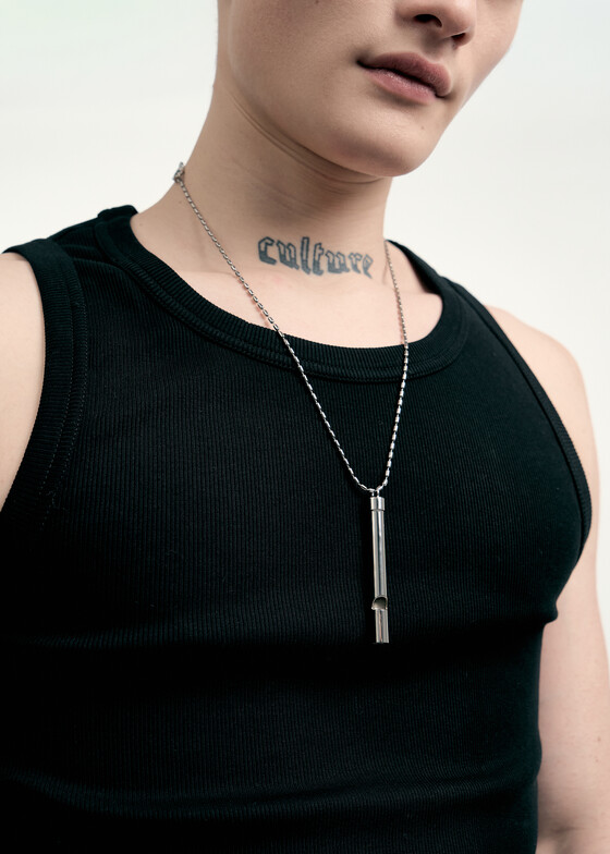 Кулоны и подвески MM6 Maison Margiela Колье Polished Palladio Pendant