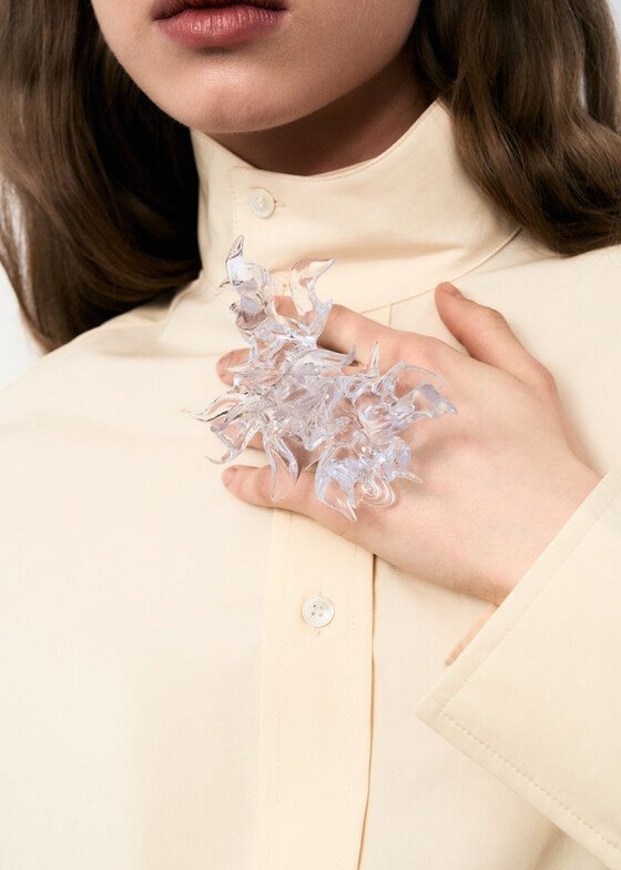 Акцентные кольца Whynoen Прозрачное кольцо из смолы Transparent Coral