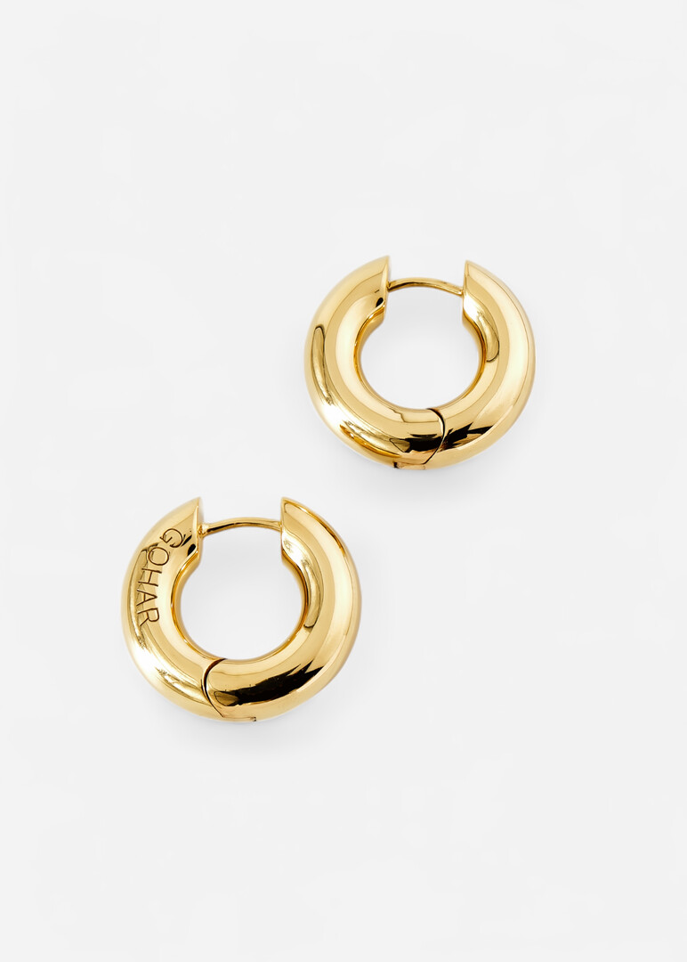 gold plated silver hoop earrings