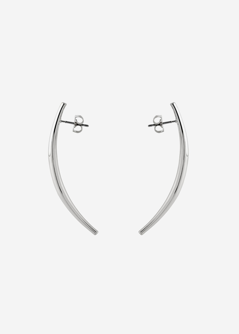 silver-tone claw earrings