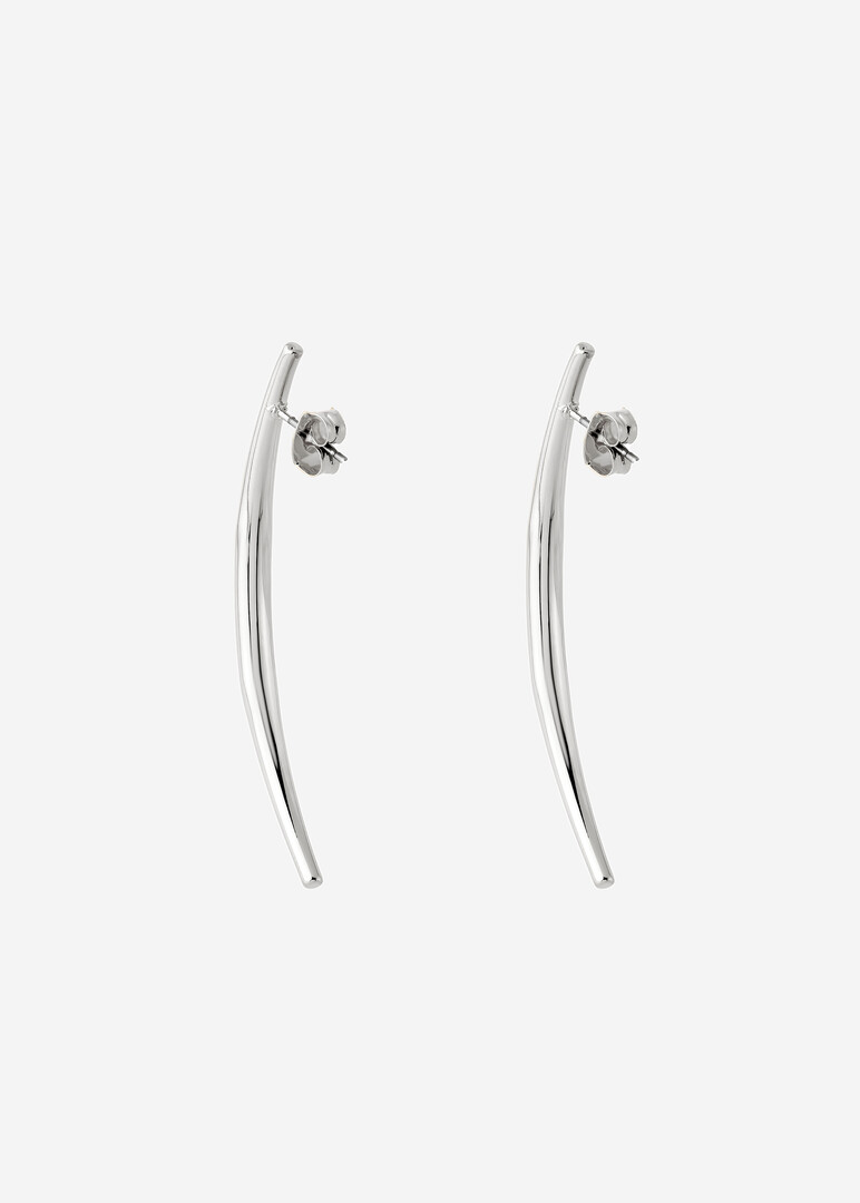 silver-tone claw earrings