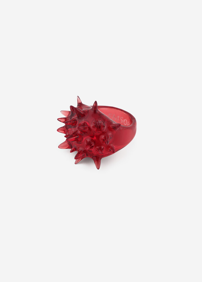 Красное кольцо SPIKE RING RED